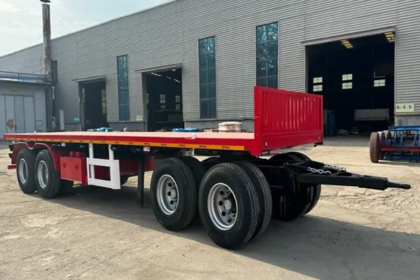4 axle flatbed drawbar buong trailer kasama si Dolly ay ipapadala sa Nigeria