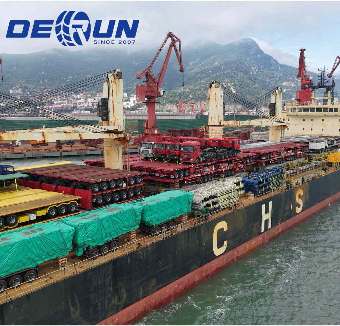 150 Units DERUN Flatbed Semi-Trailer Ipinadala sa Tanzania