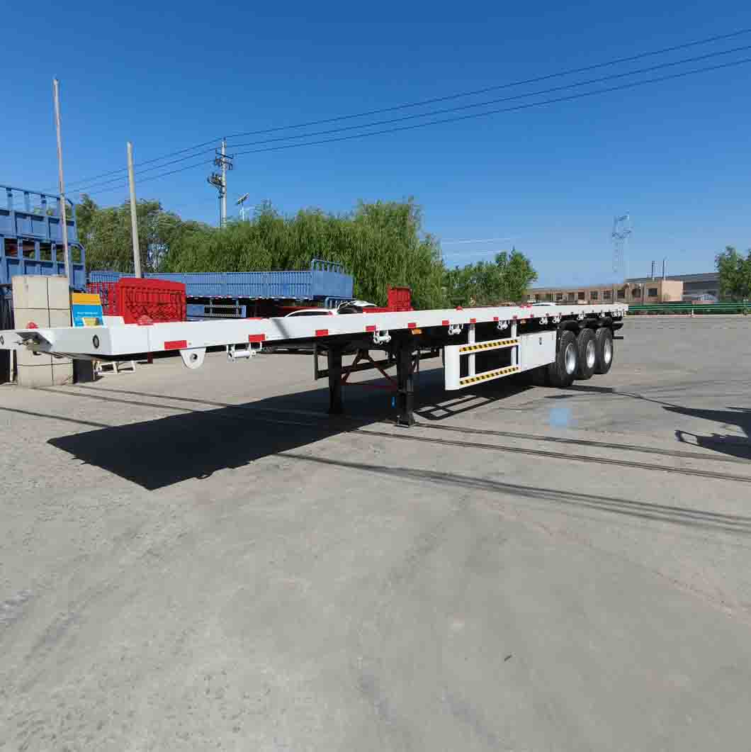 3 Axle Flatbed Semi Trailer na Dinisenyo para sa Tanzania