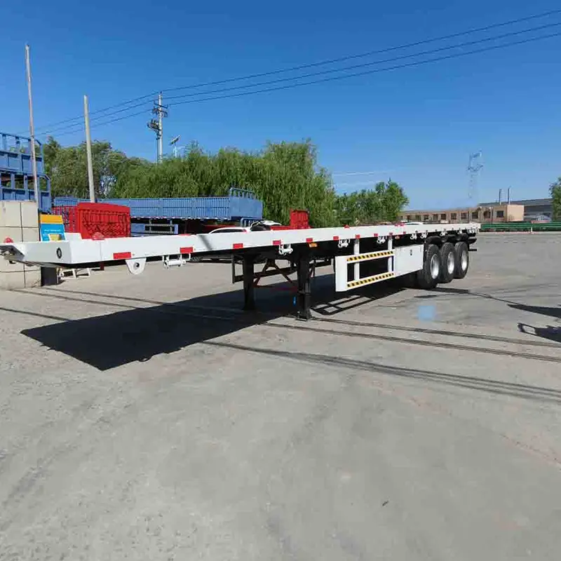3 axle flatbed semi trailer na idinisenyo para sa Tanzania