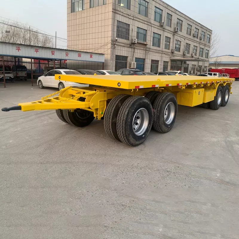 4 Axle Flatbed Drawbar Trailer