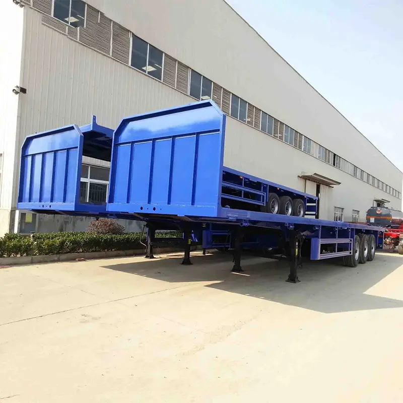 Derun flatbed semi trailer na may front board