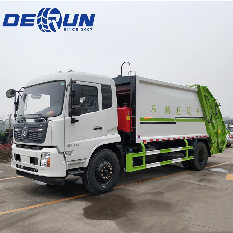Dongfeng 4x2 anim na gulong basura compressor truck