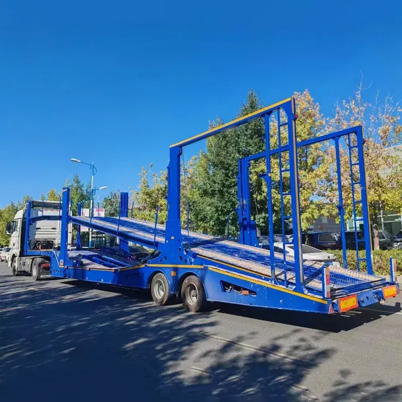 Double deck car transport trailer